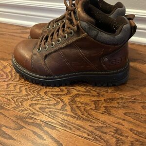 GBX Men's Brown Leather Winter Hiking Boots